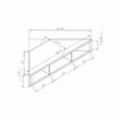 Bowery Hill Modern Wood Corner Floating TV Stand for TVs up to 42