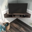 Bowery Hill Modern Wood Corner Floating TV Stand for TVs up to 42