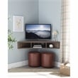 Bowery Hill Modern Wood Corner Floating TV Stand for TVs up to 42