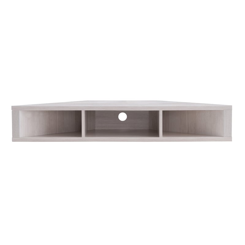 Bowery Hill Modern Wood Corner Floating TV Stand for TVs up to 42