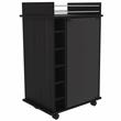 Bowery Hill Glass Door Bar Cart in Espresso
