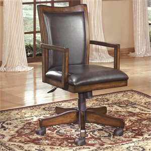 bowery hill swivel chair in brown