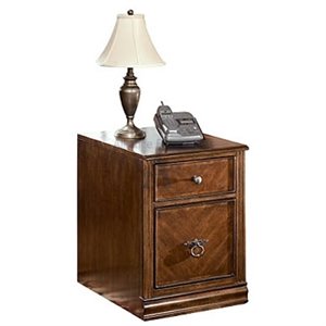 bowery hill 2 drawer file cabinet in medium brown
