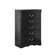 Bowery Hill 5 Drawer Wood Chest in Black