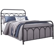Bowery Hill Full Metal Spindle Bed in Matte Black