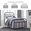 Bowery Hill Twin Metal Spindle Bed in Matte Black