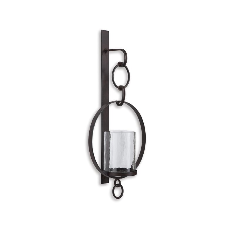Bowery Hill Candle Wall Sconce in Brown