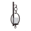 Bowery Hill Candle Wall Sconce in Brown