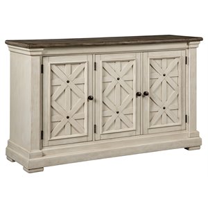 Bowery Hill Server in Antique White and Weathered Oak
