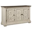 Bowery Hill Server in Antique White and Weathered Oak