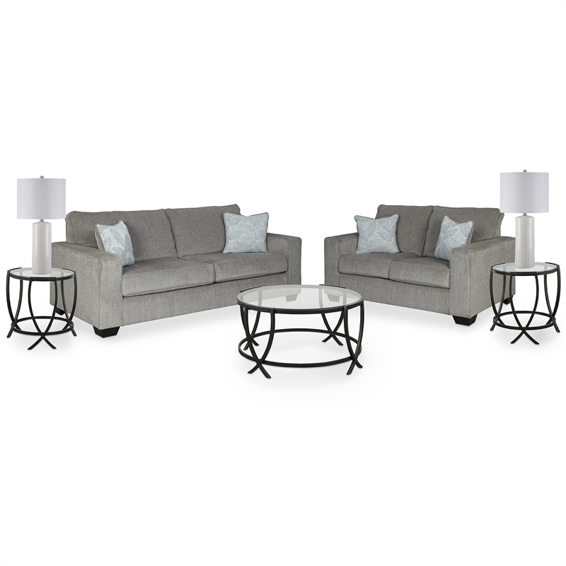 Bowery Hill Ceramic Table Lamp in White (Set of 2)