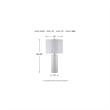 Bowery Hill Ceramic Table Lamp in White (Set of 2)