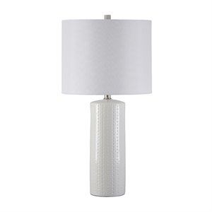 bowery hill ceramic table lamp in white (set of 2)