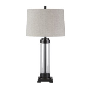 bowery hill glass table lamp in bronze