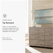 Bowery Hill 6-Drawer Engineered Wood Double Dresser in Driftwood