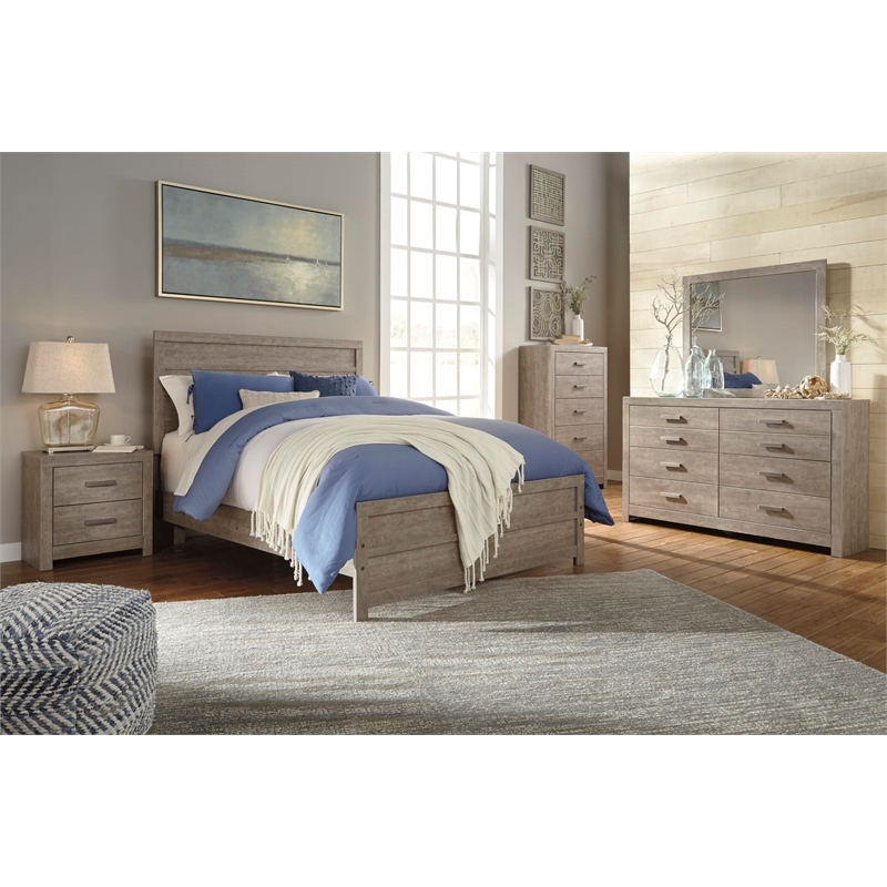 Bowery Hill 6-Drawer Engineered Wood Double Dresser in Driftwood