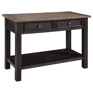 Bowery Hill 2 Drawer Console Table in Grayish Brown