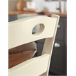 Bowery Hill Transitional Wood Dining Side Chair in Cream and Brown