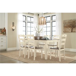 bowery hill 7 piece dining set in brown