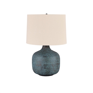 Bowery Hill Metal Table Lamp in Patina