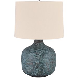 bowery hill metal table lamp in patina