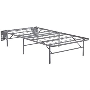 Bowery Hill Twin Bed Frame in Gray