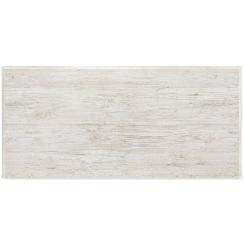 Bowery Hill 5-Drawers with Sliding Door Bedroom Chest in White Wash