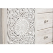 Bowery Hill 5-Drawers with Sliding Door Bedroom Chest in White Wash