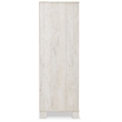 Bowery Hill 5-Drawers with Sliding Door Bedroom Chest in White Wash