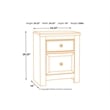 Bowery Hill 2 Drawer Nightstand in Whitewash