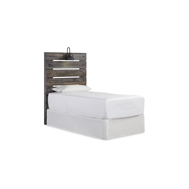 Bowery Hill Twin Slat Panel Headboard with Sconce