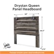 Bowery Hill Engineered Wood Queen Slat Panel Headboard with Sconces in Brown