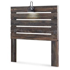 Bowery Hill Full Slat Panel Headboard with Sconce