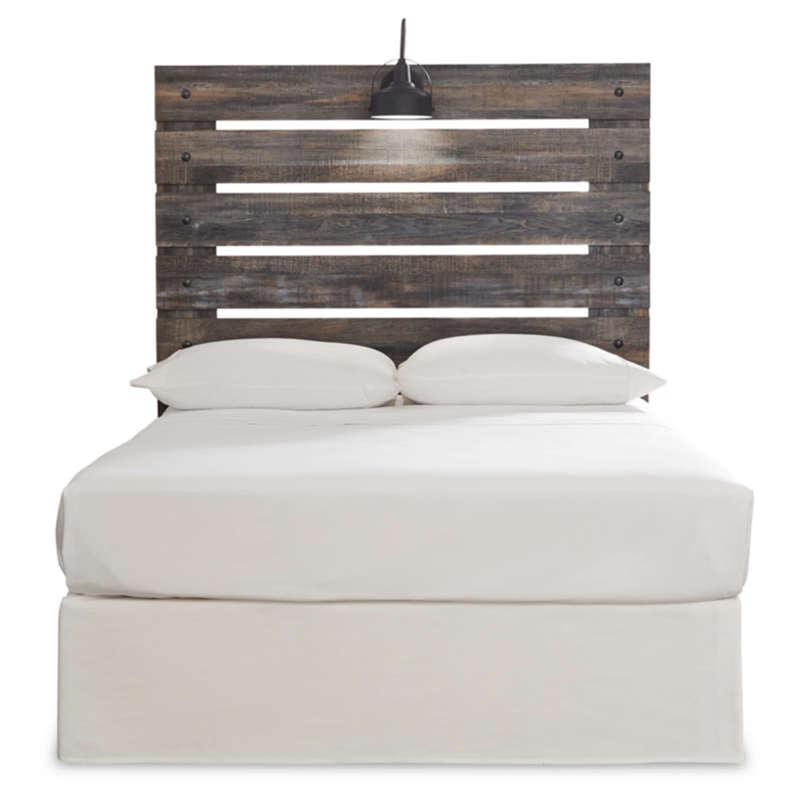 Bowery Hill Full Slat Panel Headboard with Sconce