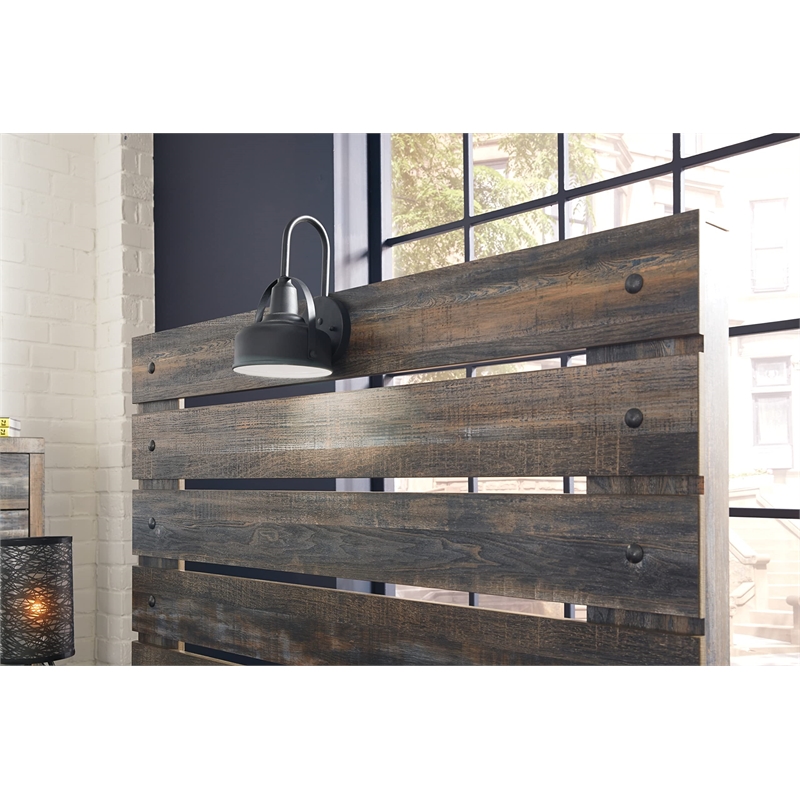 Bowery Hill Full Slat Panel Headboard with Sconce