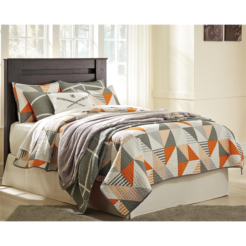 Bowery Hill Full Panel Headboard in Charcoal