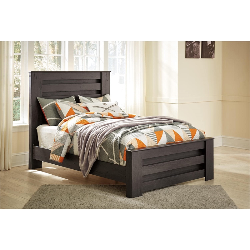 Bowery Hill Full Panel Headboard in Charcoal