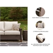 Bowery Hill Patio Loveseat in Medium Brown