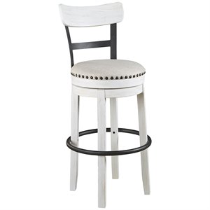 Bowery Hill 30&quot Swivel Bar Stool in Vintage White