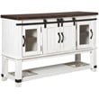 Bowery Hill 4 Door Server in White and Brown