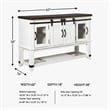 Bowery Hill 4 Door Server in White and Brown