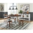 Bowery Hill 4 Door Server in White and Brown
