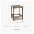 Bowery Hill Patio End Table in Grayish Brown