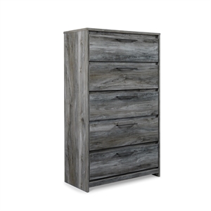 Bowery Hill 31&quot 5-Drawer Engineered Wood Chest in Smokey Gray
