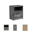Bowery Hill 1 Drawer Nightstand with USB Ports in Gray