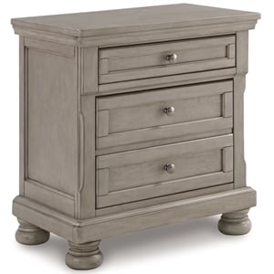 Bowery Hill 2 Drawer Nightstand in Light Gray