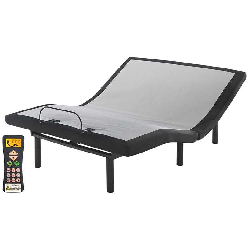 Bowery Hill Adjustable California King Bed in Black