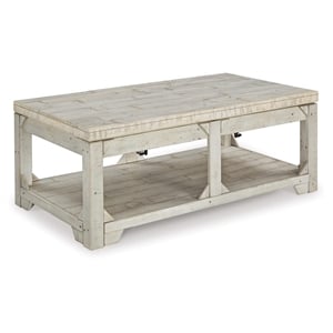 Bowery Hill Lift Top Coffee Table in Whitewash