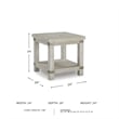 Bowery Hill End Table in Whitewash and Gray