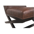 Bowery Hill Faux Leather Tufted Accent Chair in Brown